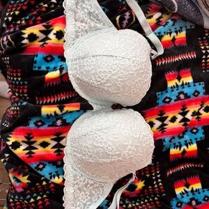 Victoria's Secret Light Blue Lace Push-Up Bra